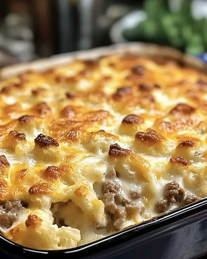 Cheesy Ground Beef Casserole Recipe 467624669_569126215665926_67638126556166173_n